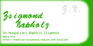 zsigmond napholz business card